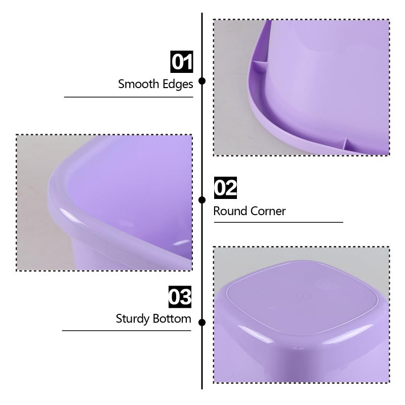 Ramddy Washing Basin/Wash Tub Plastic, 18 Quart, Purple - Image 3